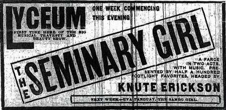 Lyceum Theatre - Old Ad (newer photo)